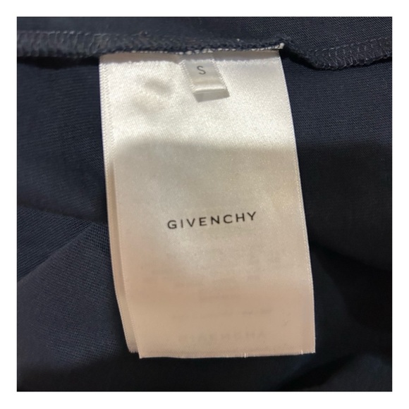 GIVENCHY cotton jersey navy embroidered T-shirt size small made in Italy - Picture 4 of 6